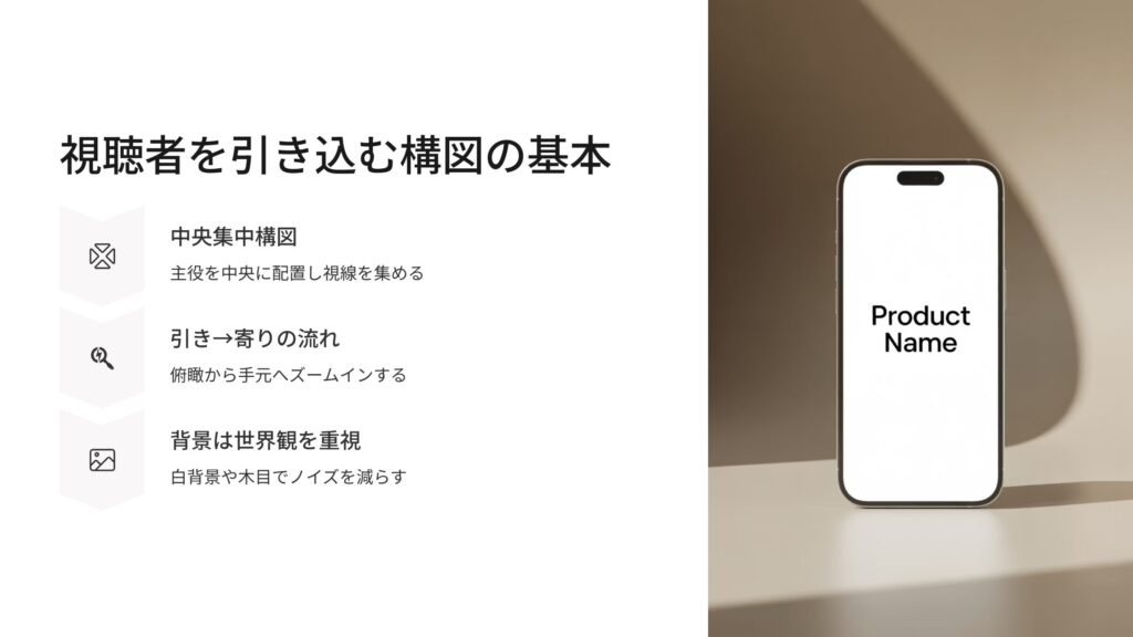 視聴者を引き込む構図の基本