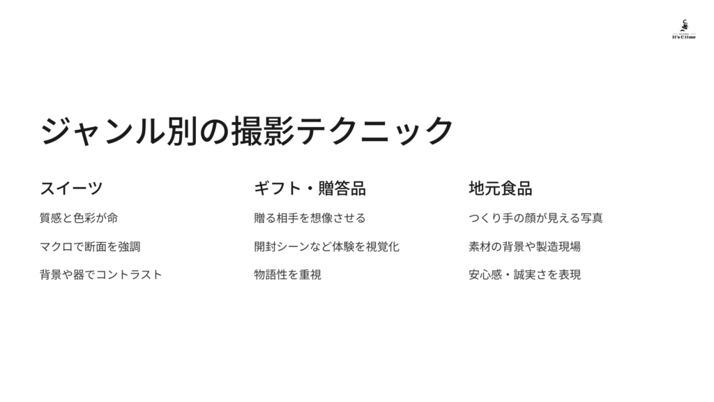 撮影テクニック