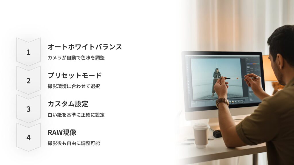 ホワイトバランスの調整方法