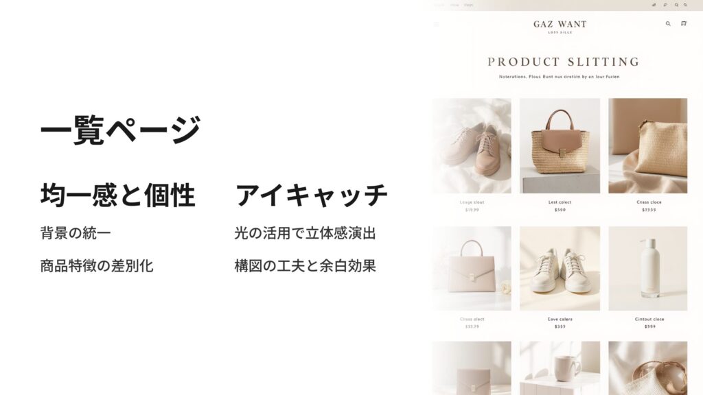 一覧ページ:クリック率を高める上質なサムネイル
