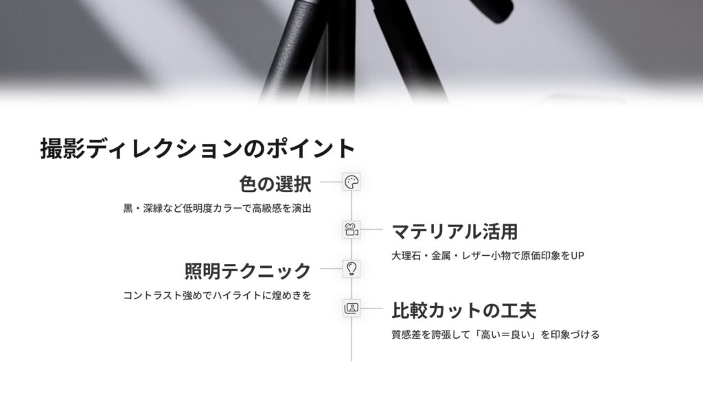 撮影ディレクションで“高い基準値”を作る
