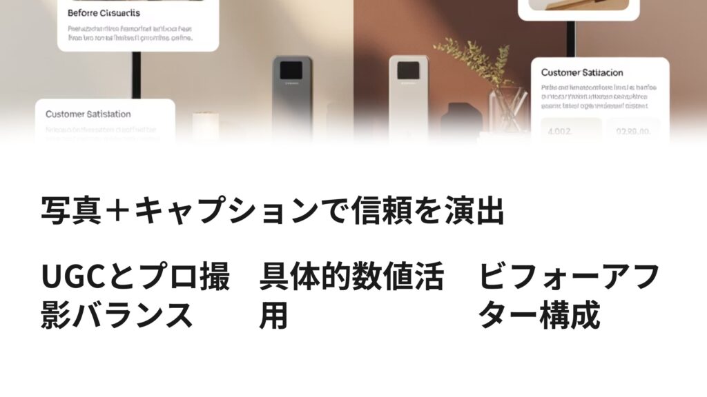 写真+キャプションで信頼を演出