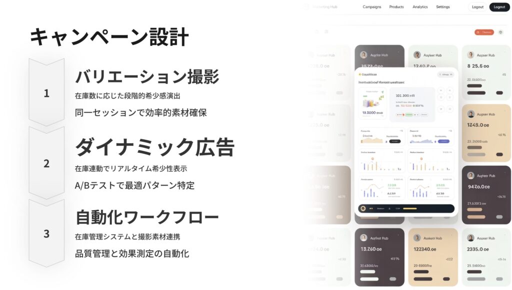キャンペーン設計と絞り込み表示