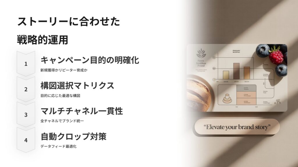 ストーリーに合わせたフレーム運用
