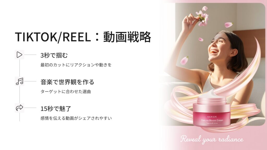 TikTok/Reel:動画戦略