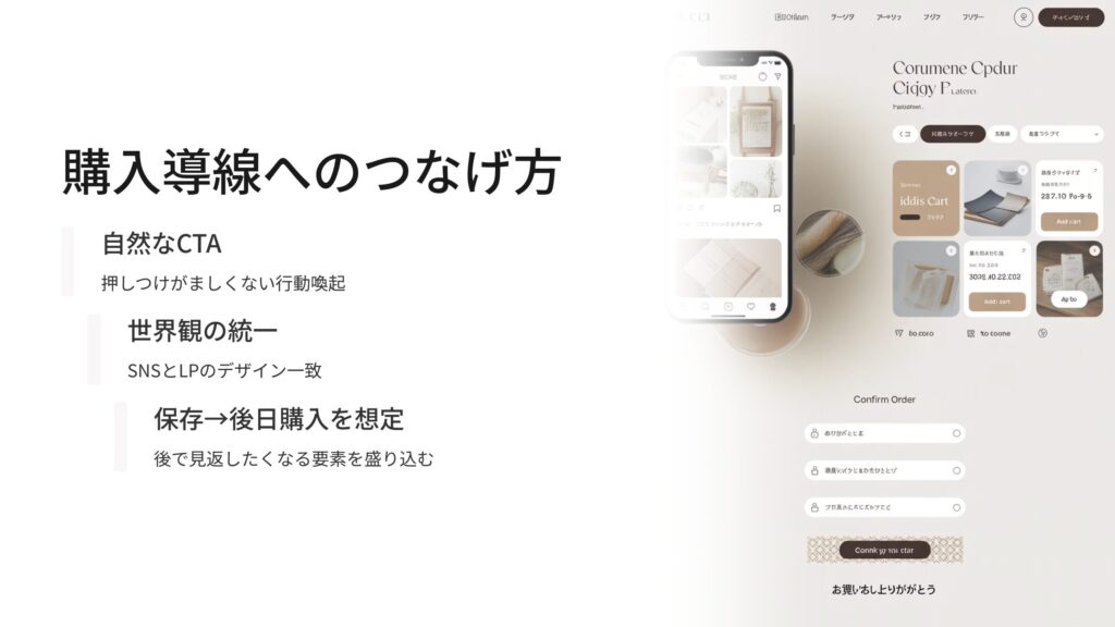 購入導線へのつなげ方