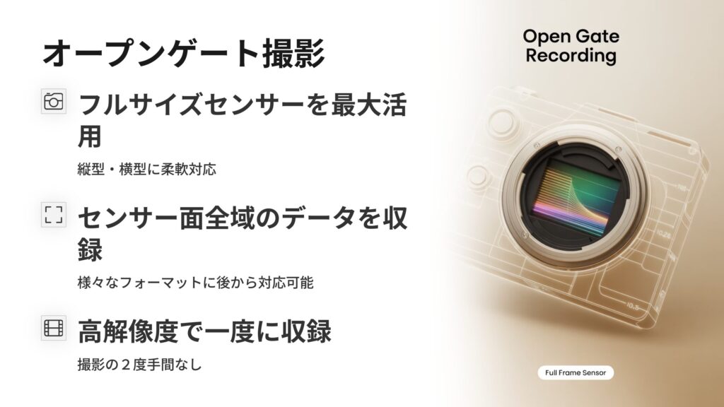 「オープンゲート撮影」が解決