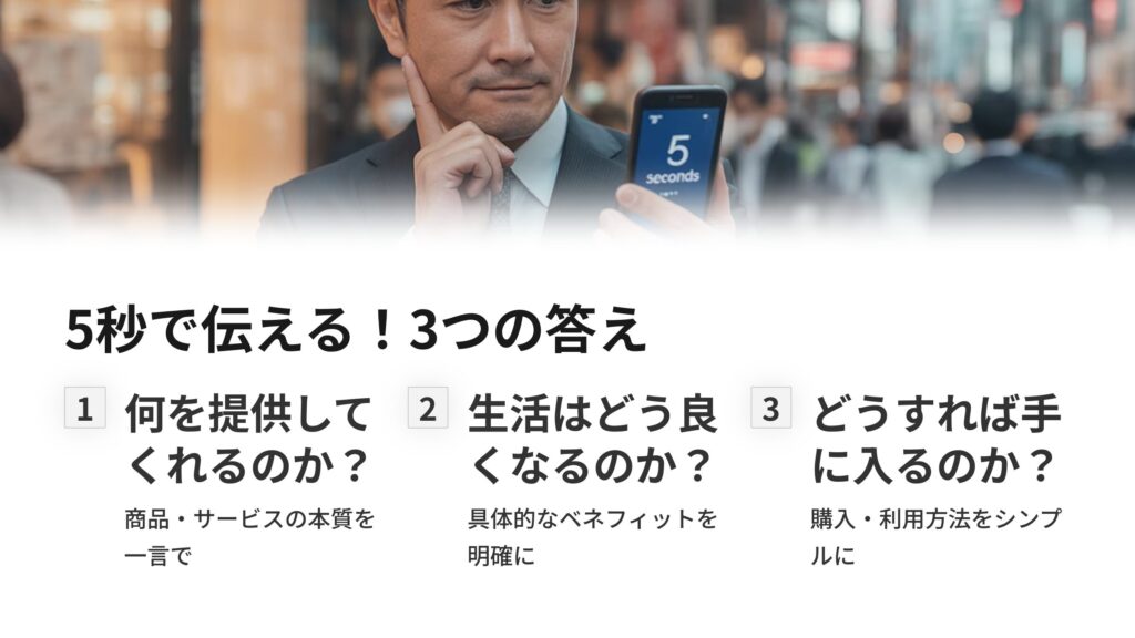 顧客へビジネスを「5秒」で伝えるための設計図
