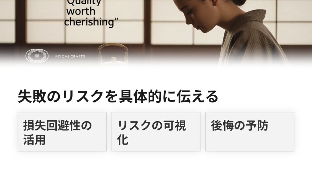 この商品・サービスがないと、どうなる?を伝える