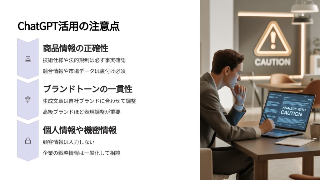ChatGPTを活用する際の注意点