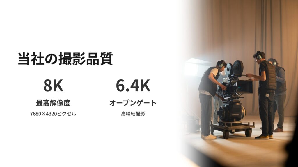 高品質なオープンゲート撮影に対応